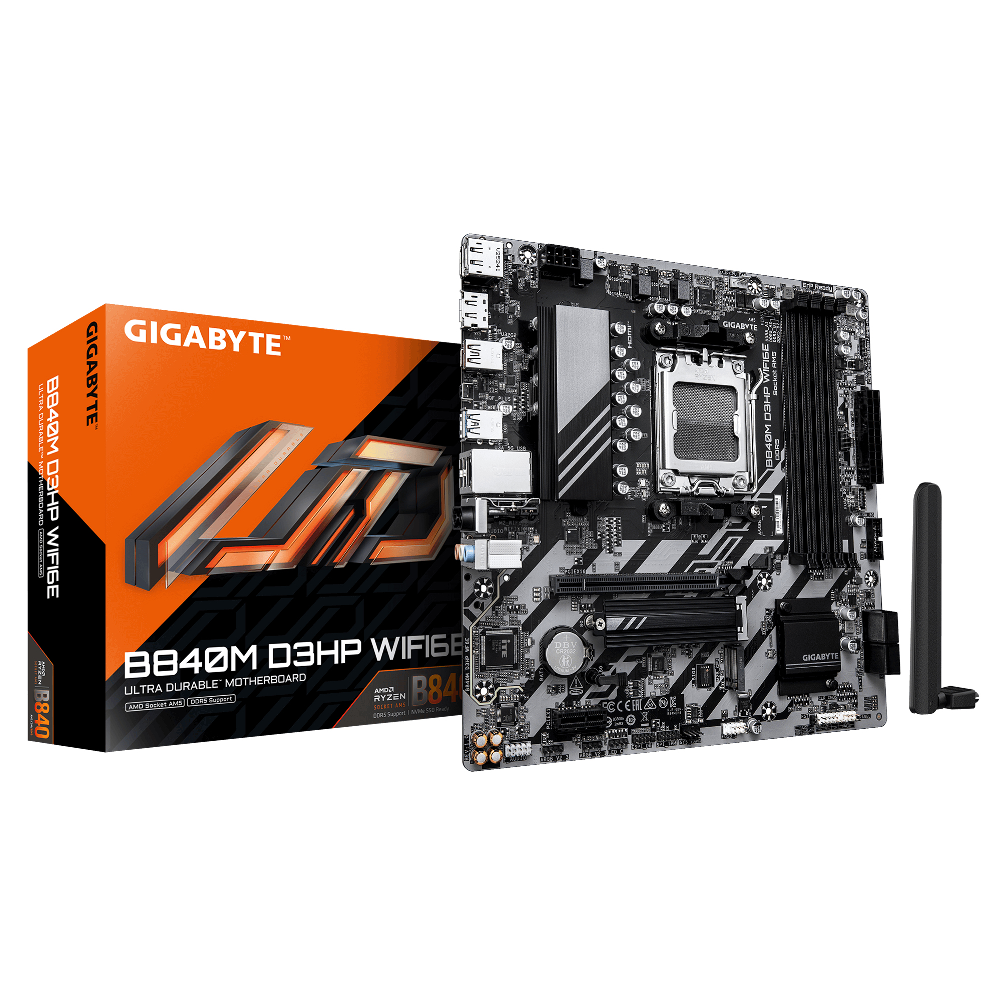 Gigabyte B840M D3HP WiFi6E (B840,AM5,mATX,DDR5) Gigabyte B840M D3HP WiFi6E (B840,AM5,mATX,DDR5)