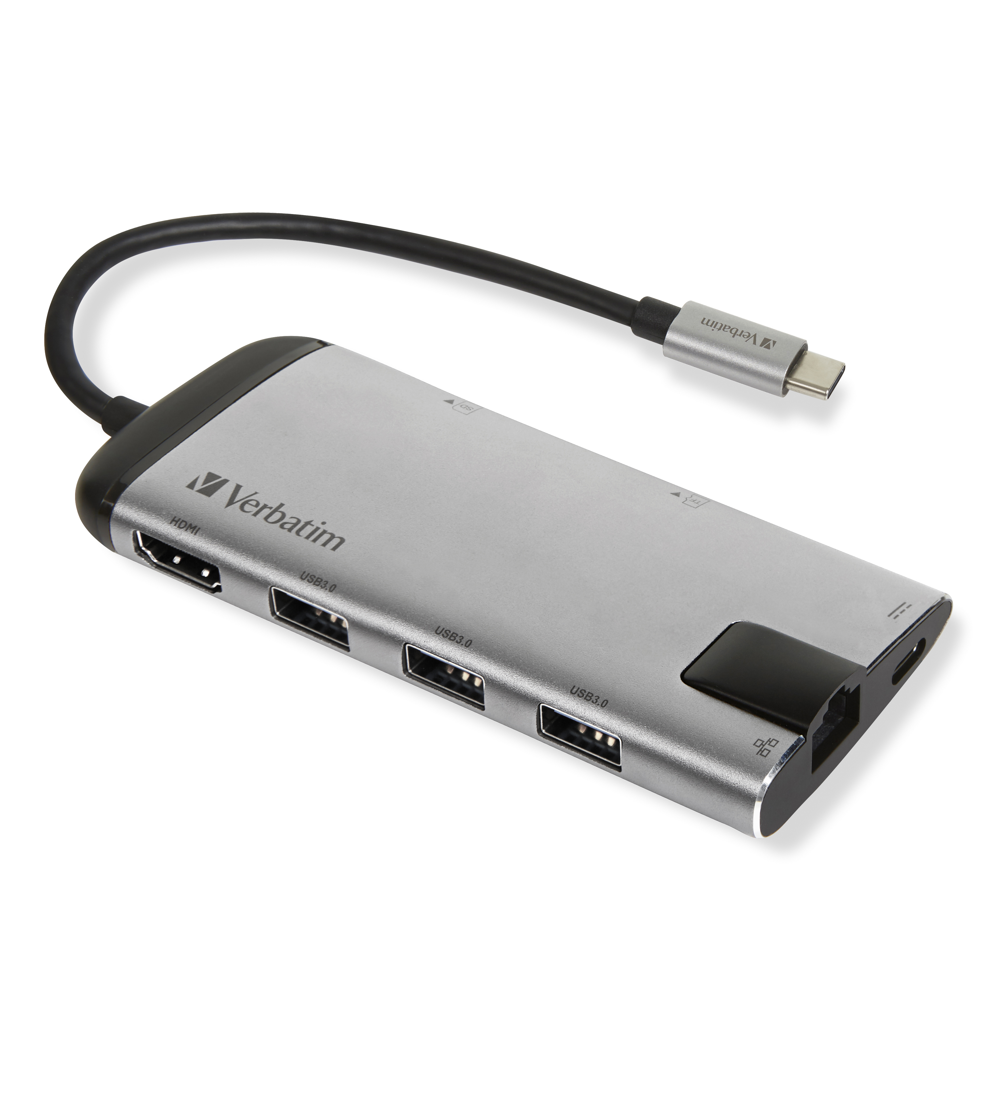 USB-C Verbatim Adapter USB 3.1 GEN 1/&shy; USB 3.0 x 3 HDMI RJ45