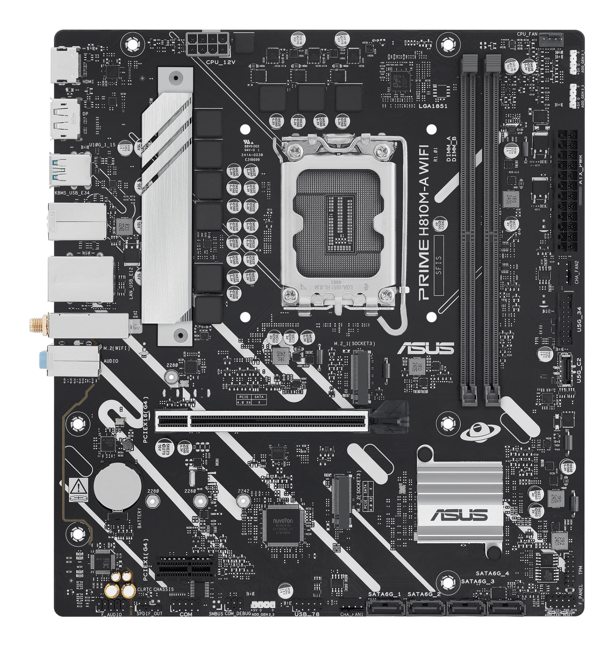 ASUS PRIME H810M-A WIFI (INTEL,1851,DDR5,mATX) ASUS PRIME H810M-A WIFI (INTEL,1851,DDR5,mATX)