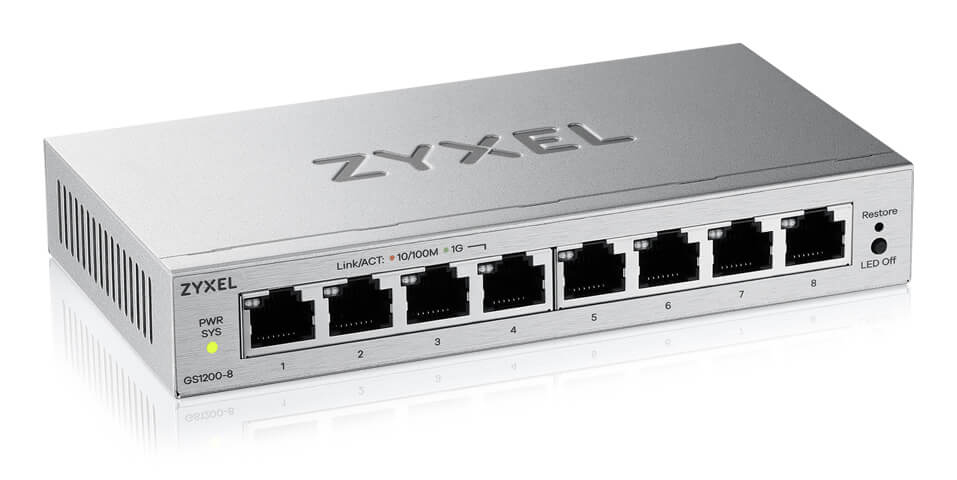 Zyxel GS1200-8V3 8-Port Gigabit web / smart managed Switch