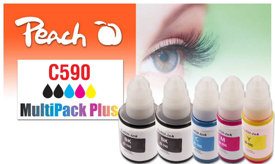 Peach Patrone Canon CISS GI-590 MultiPack Plus remanufactured