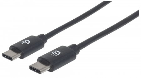 MANHATTAN USB 2.0 Typ C-Kabel C-Stecker/C-Stecker 0,5m schw