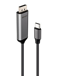 LINDY USB Typ C zu Displayport 8K60Hz Bi-Direktional 1m