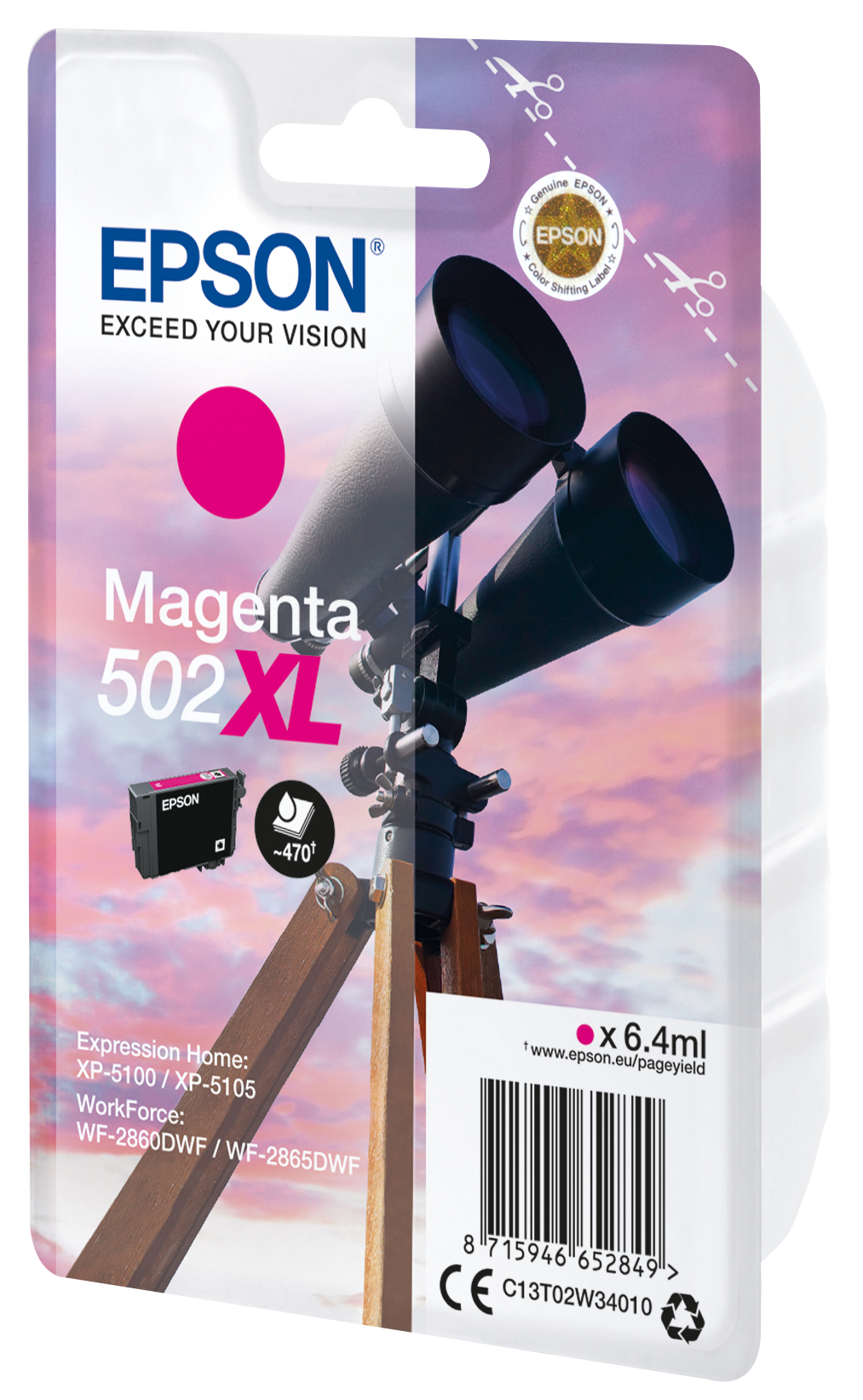 Patrone Epson 502 magenta XL T02W3 Patronen Epson
