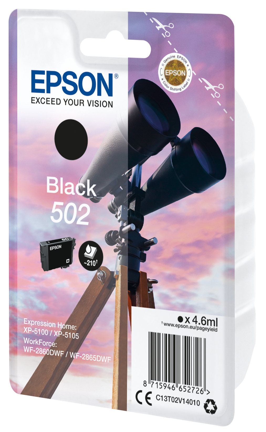 Patrone Epson 502 black                                T02V1