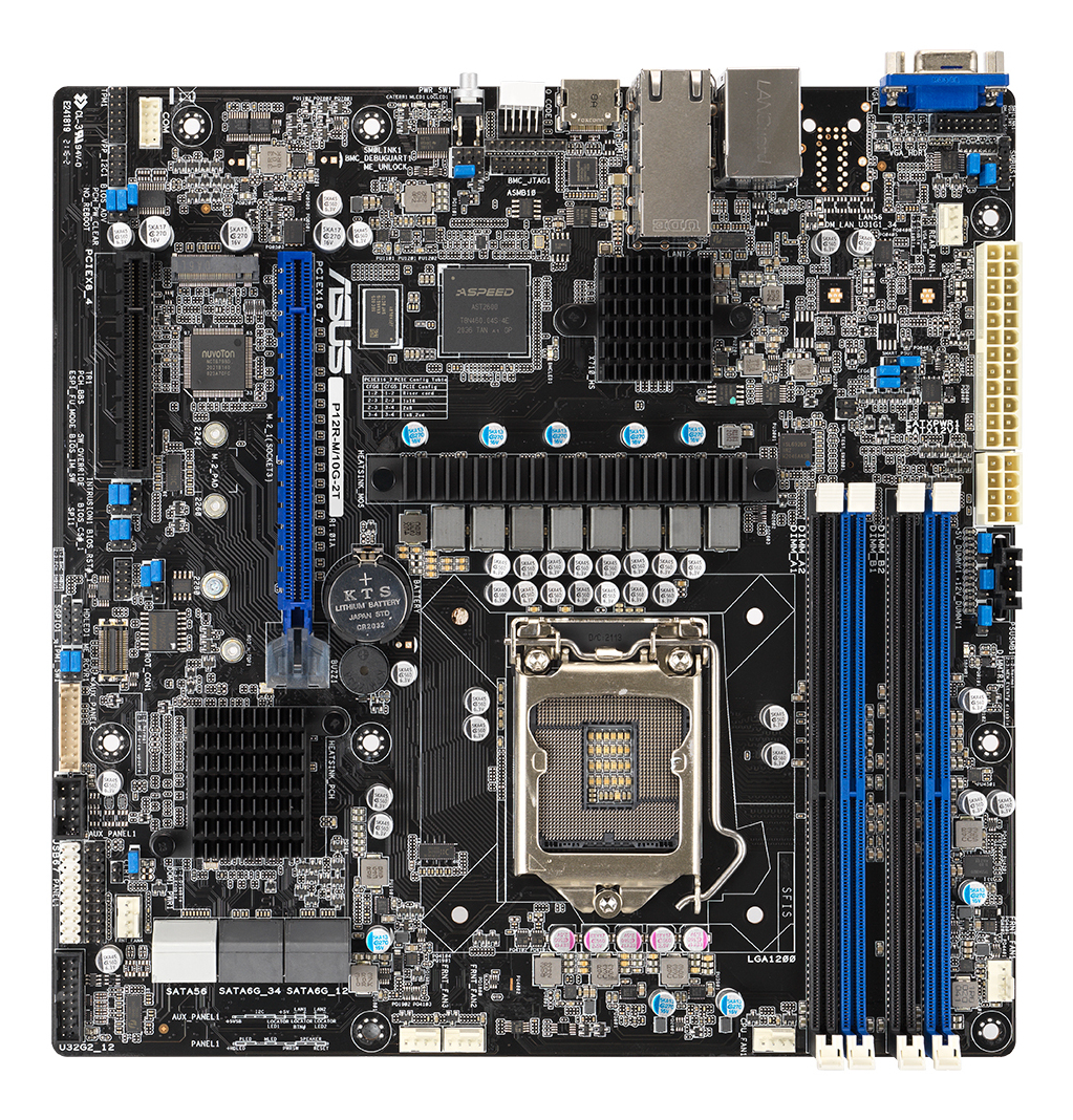 ASUS P12R-M/&shy;10G-2T  microATX  1x LGA 1200 DDR4  2x10G