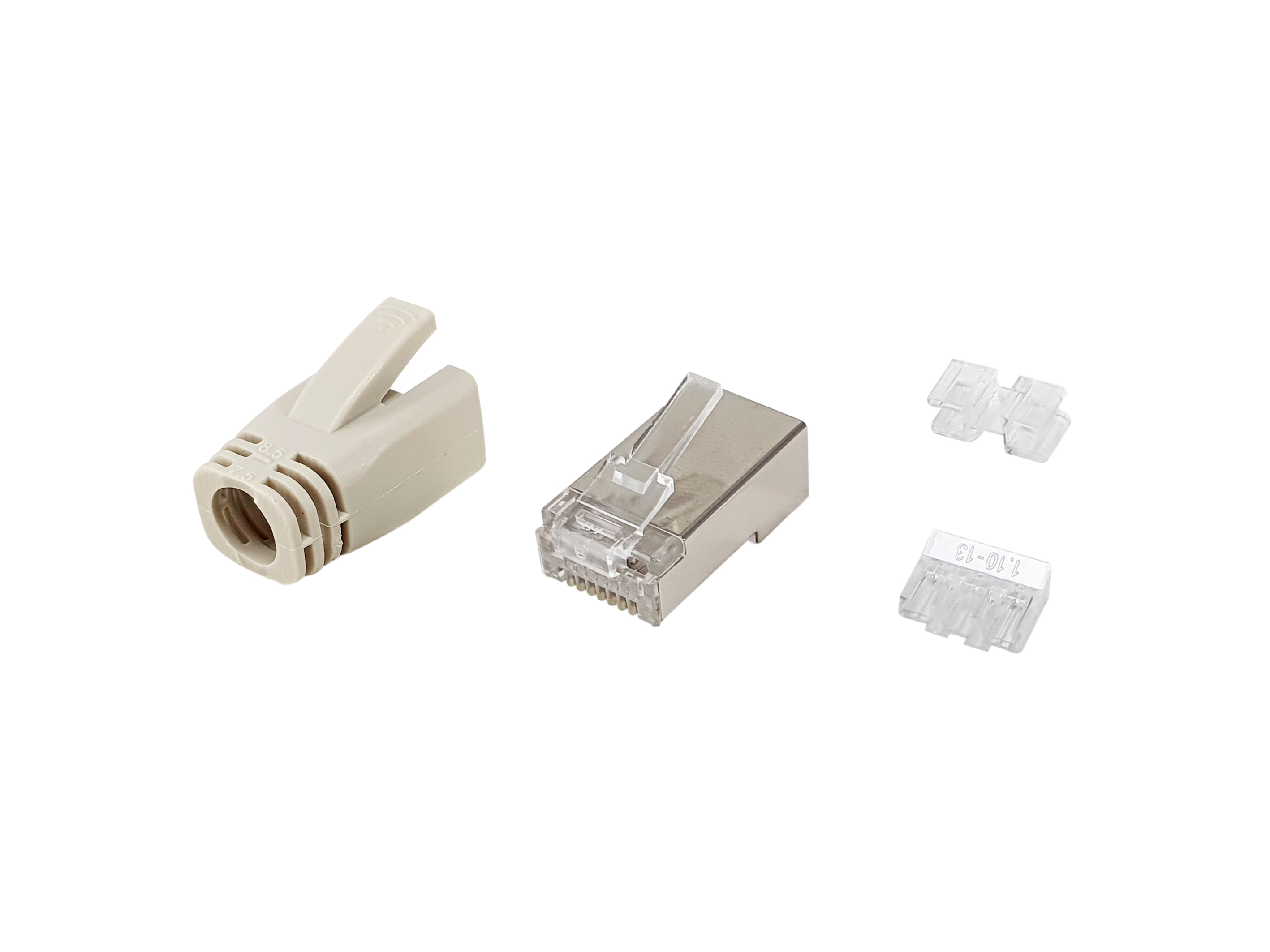 Equip Steckersatz Cat6a geschirmt RJ45 100Stk transp. Polybeutel
