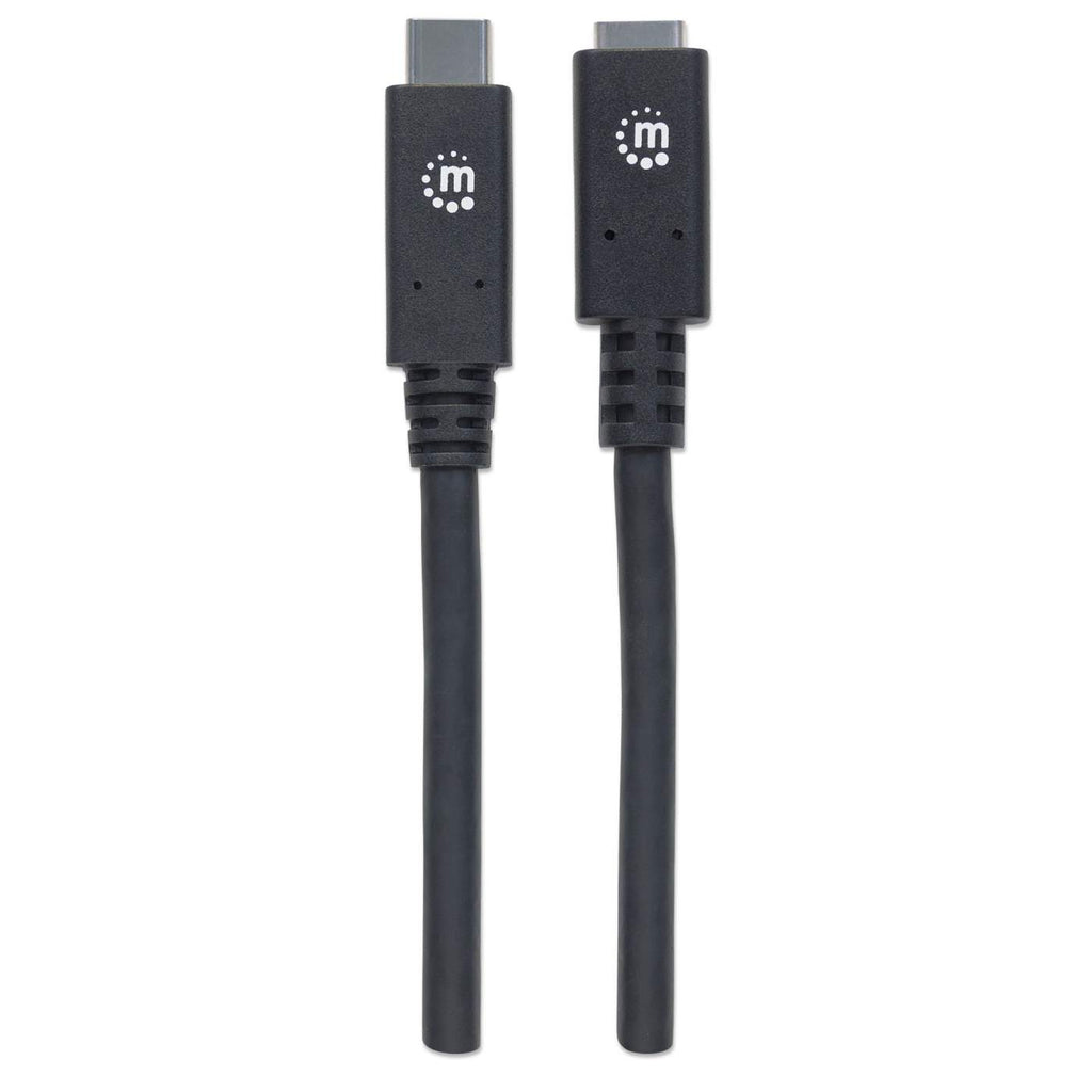 MANHATTAN USB3.1 Kabel 10Gbit/s C-Stecker auf C-Buchse 0,5m