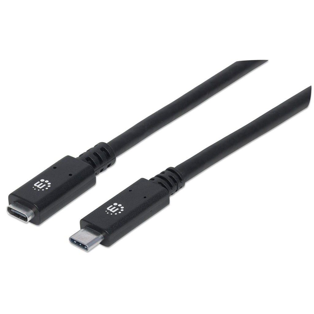 MANHATTAN USB3.1 Kabel 10Gbit/s C-Stecker auf C-Buchse 0,5m