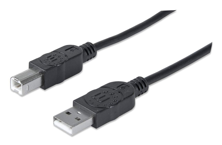 MANHATTAN USB Kabel A -> B St/&shy;St  1.80m schwarz