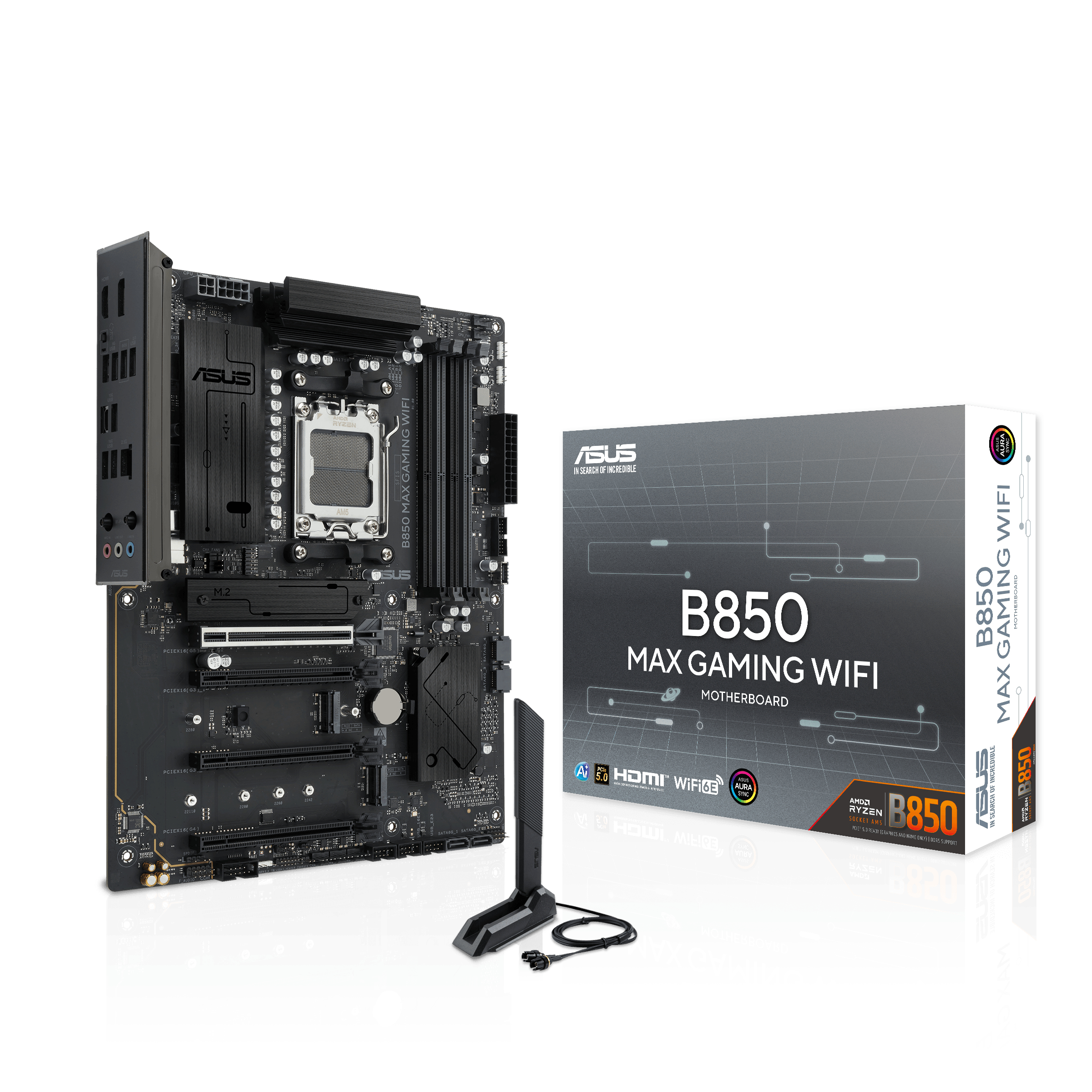 ASUS B850 MAX GAMING WIFI (AMD,AM5,DDR5,ATX) ASUS B850 MAX GAMING WIFI (AMD,AM5,DDR5,ATX)