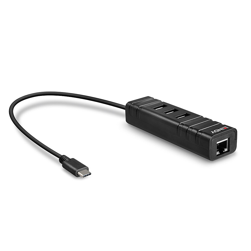 LINDY USB 3.1 Hub & Gigabit Ethernet Adapter USB Typ C LINDY USB 3.1 Hub & Gigabit Ethernet Adapter USB Typ C