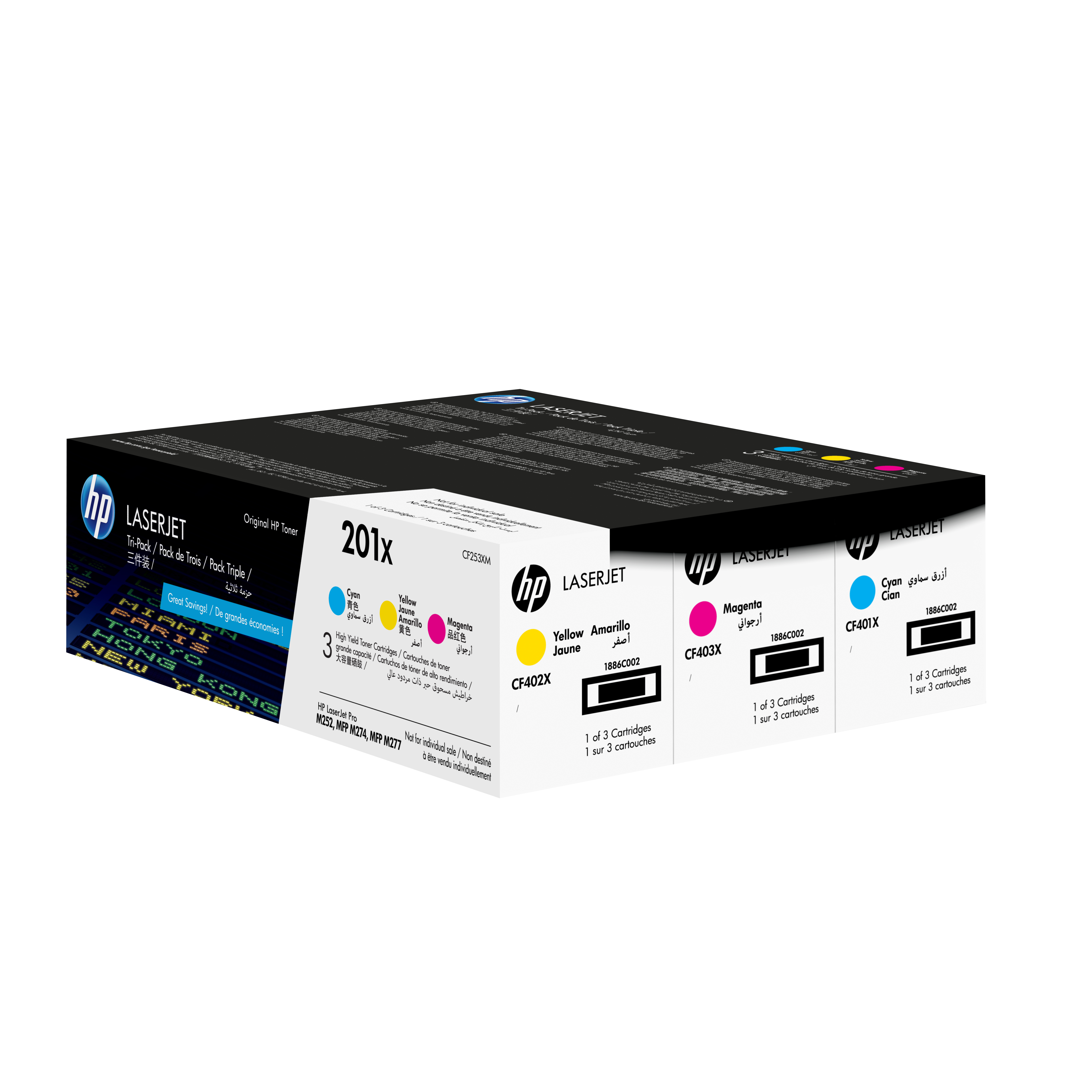 HP 201X 3x Dreifarbig LaserJet Tonerpatrone