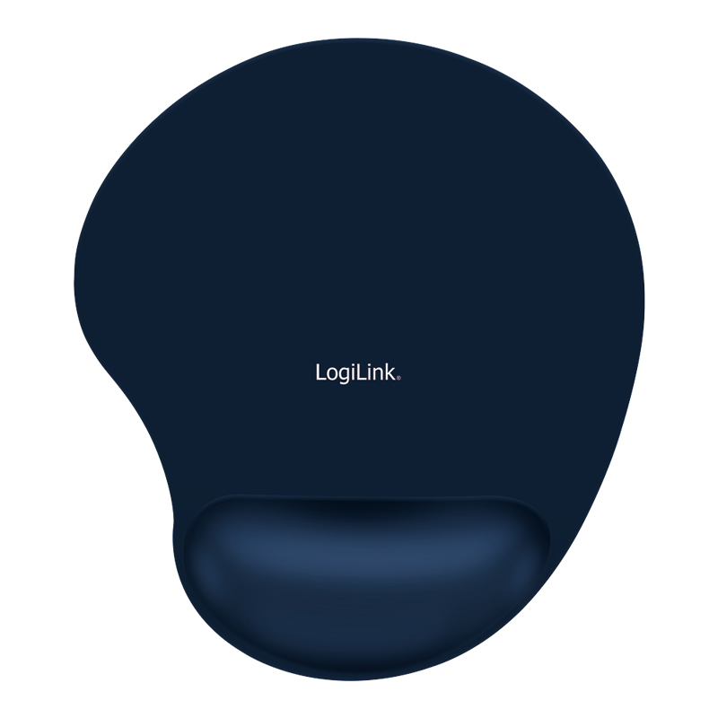 Logilink Mauspad mit Gel-Handballenauflage Silikon blau