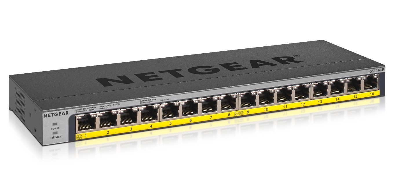 NETGEAR Switch 16x GE GS116LP-100EUS unmanaged Switche