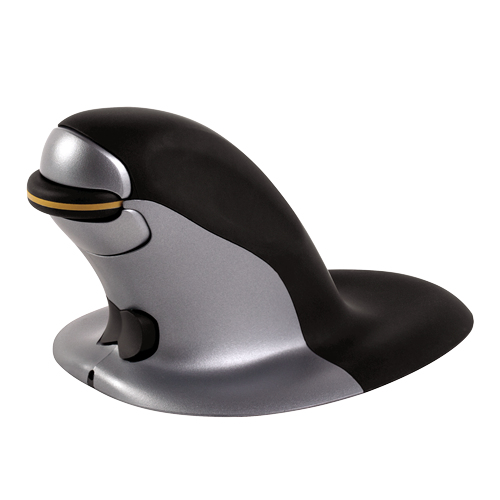 Fellowes Maus Penguin beidhändig kabellos Gr.L schwarz/­silb Fellowes Maus Penguin beidhändig kabellos Gr.L schwarz/­silb