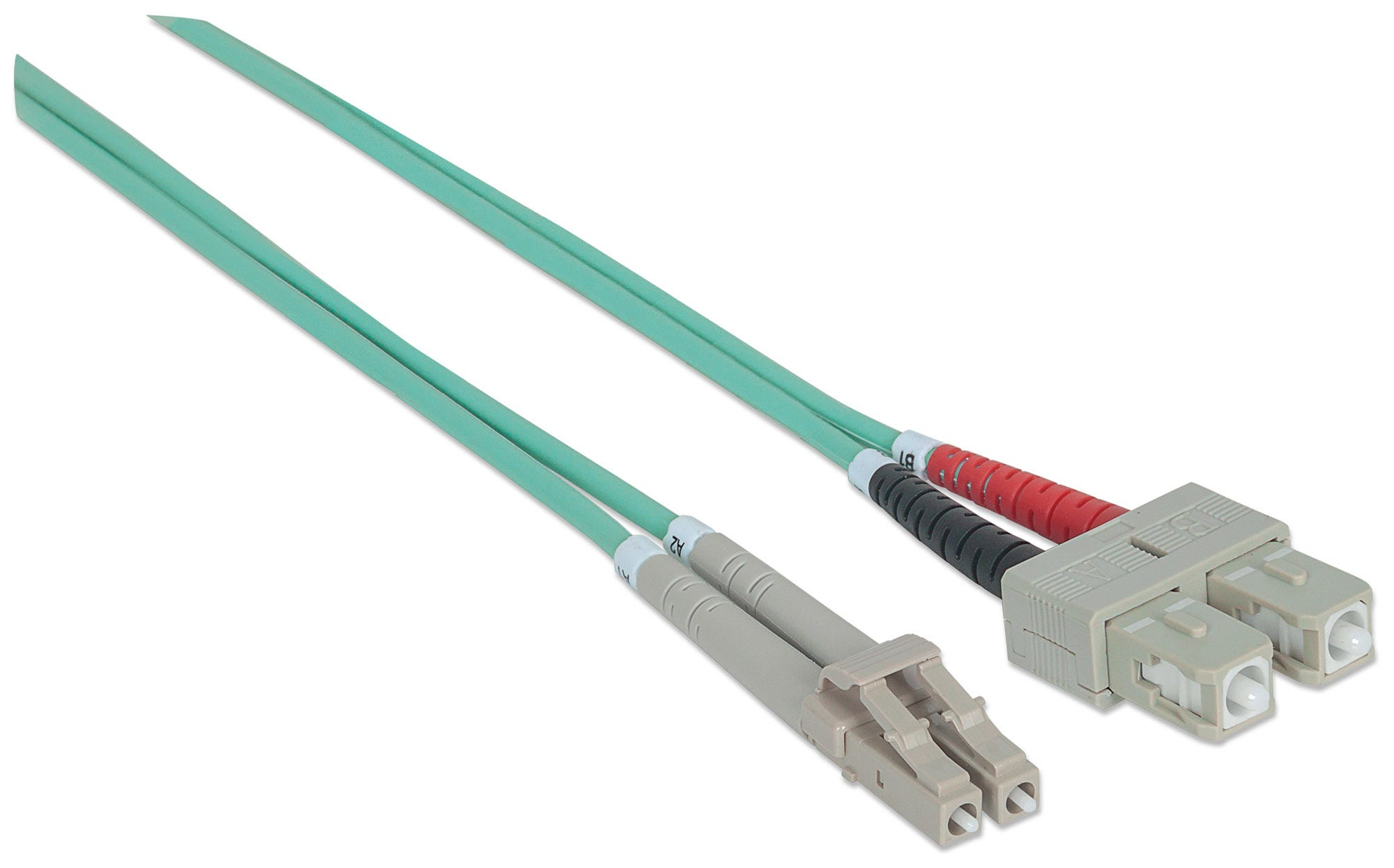 INTELLINET LWL Anschlusskabel LC/SC 1m  Multimode OM3 aqua