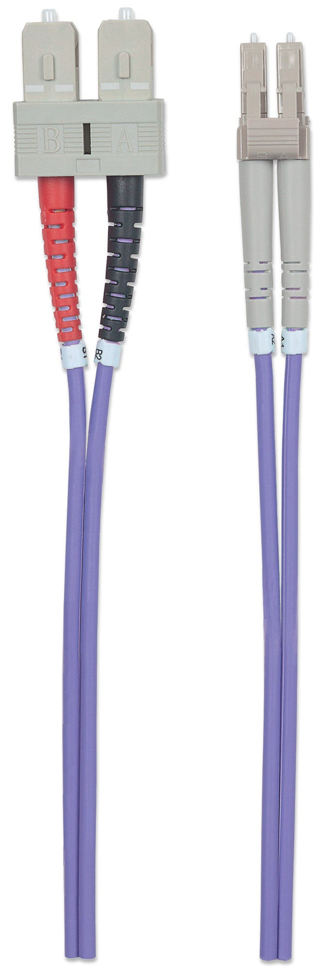 INTELLINET LWL Anschlusskabel LC/SC 1m Multimode OM4 lila