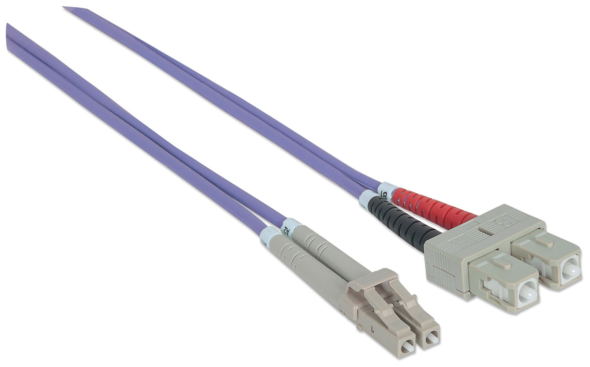 INTELLINET LWL Anschlusskabel LC/SC 3m Multimode OM4 lila