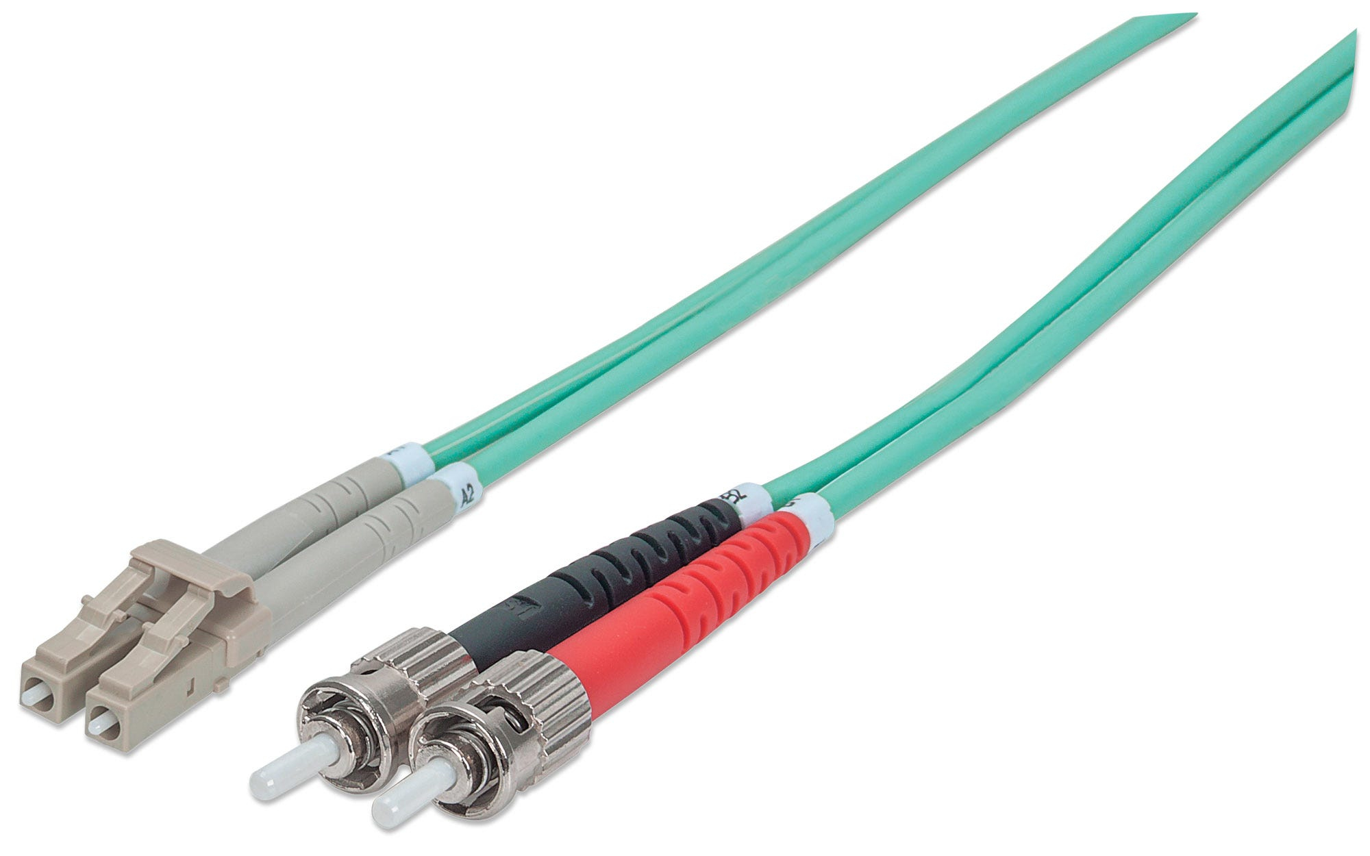 INTELLINET LWL Anschlusskabel LC/ST 5m Multimode OM3 Aqua