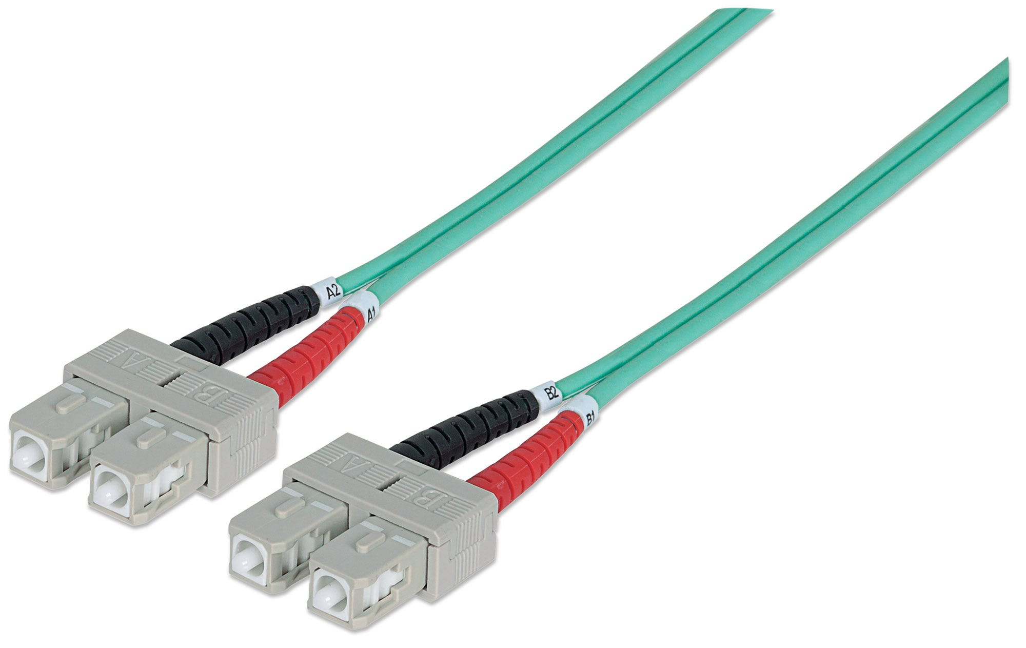 INTELLINET LWL Anschlusskabel SC/SC 1m  Multimode OM3 aqua
