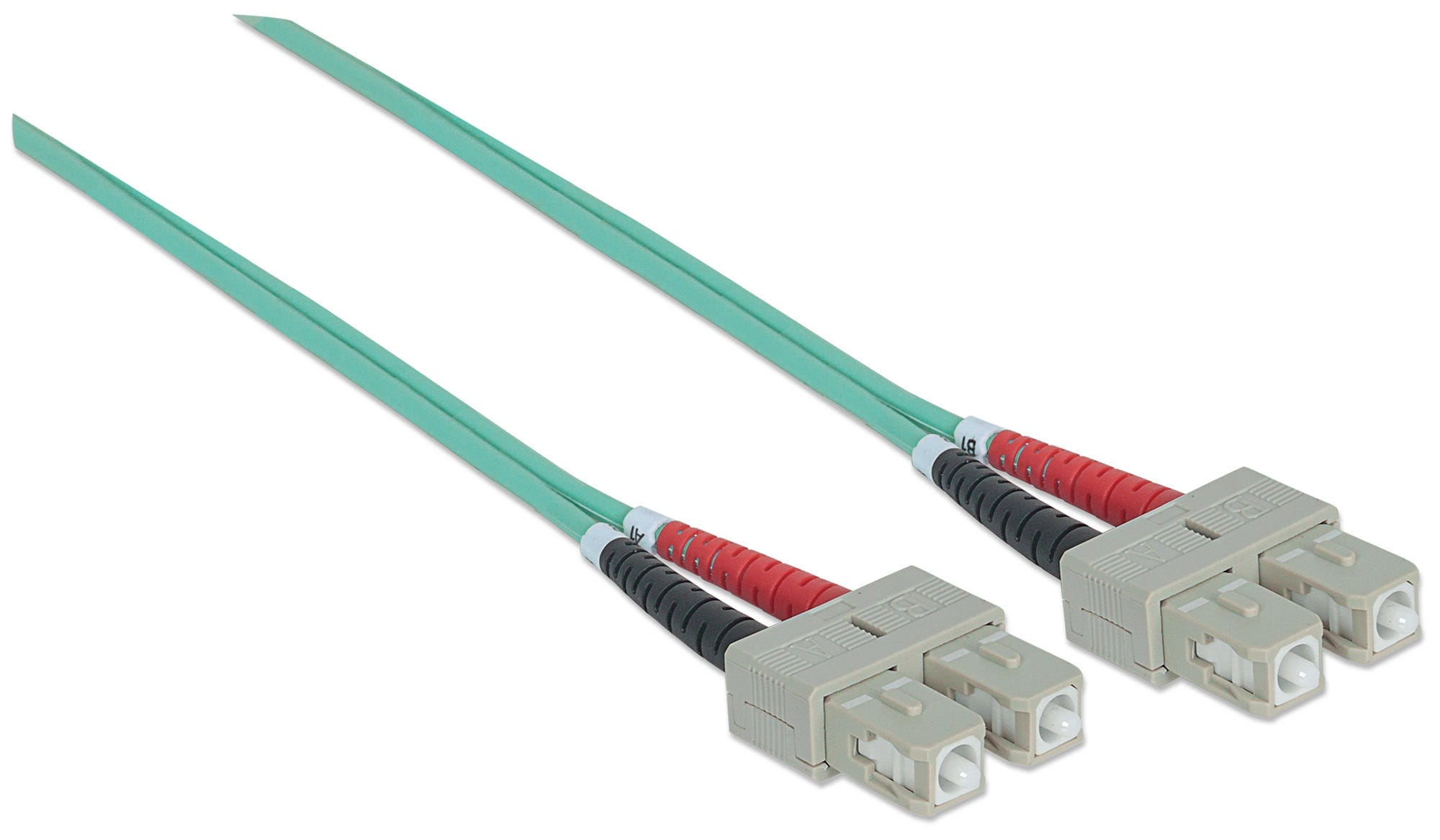 INTELLINET LWL Anschlusskabel SC/SC 1m  Multimode OM3 aqua Lichtwellenleiterkab