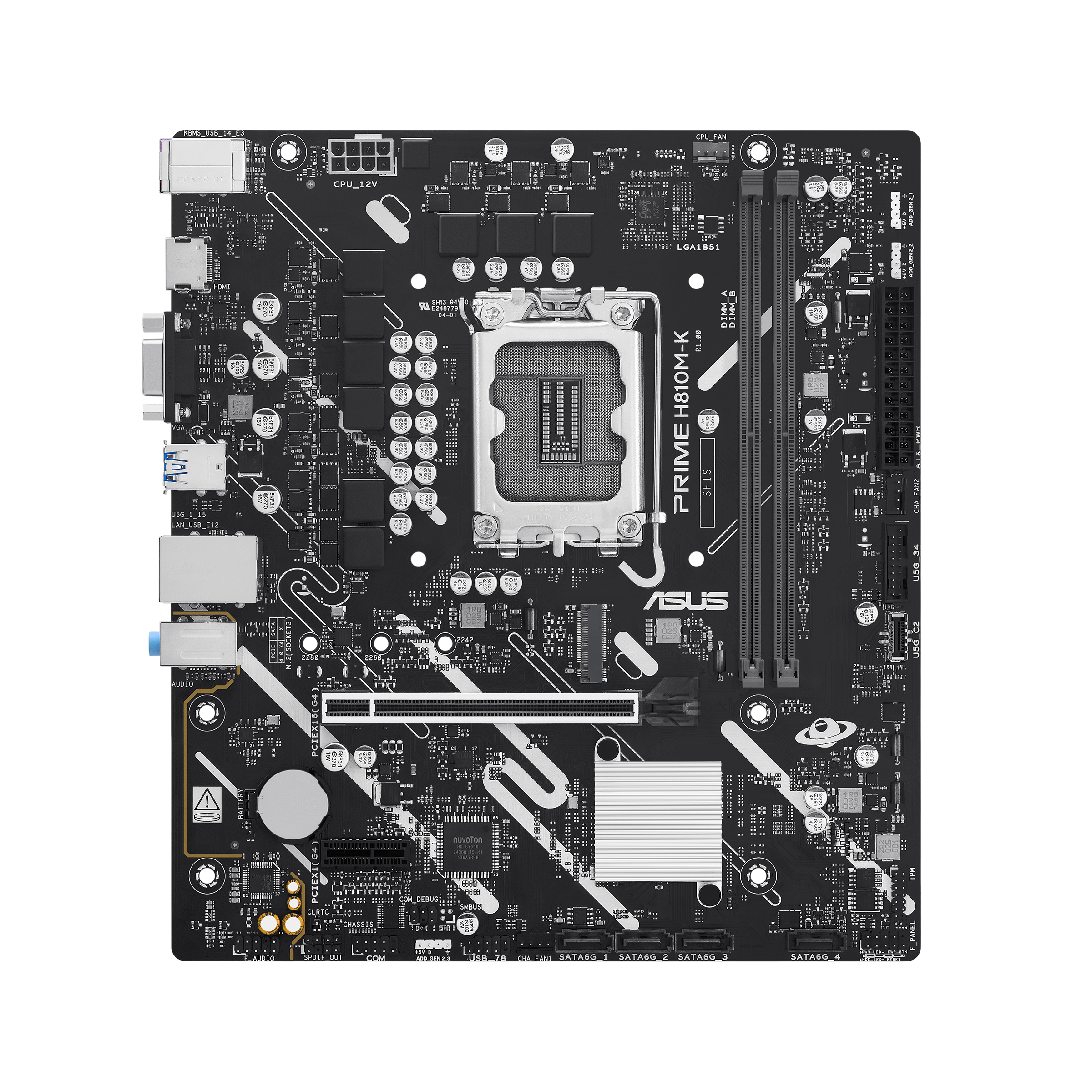 ASUS PRIME H810M-K (INTEL,1851,DDR5,mATX) ASUS PRIME H810M-K (INTEL,1851,DDR5,mATX)