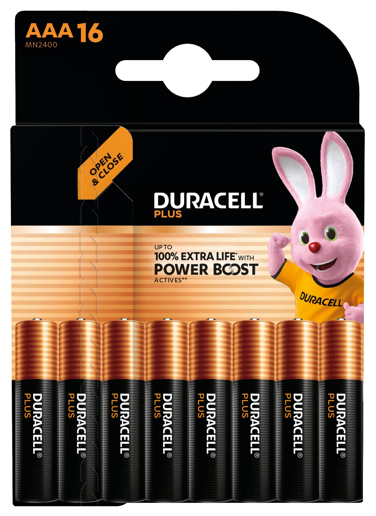 Duracell Plus Power Boost MN2400 Micro (AAA)-Batterie 1.5 V 16 St.