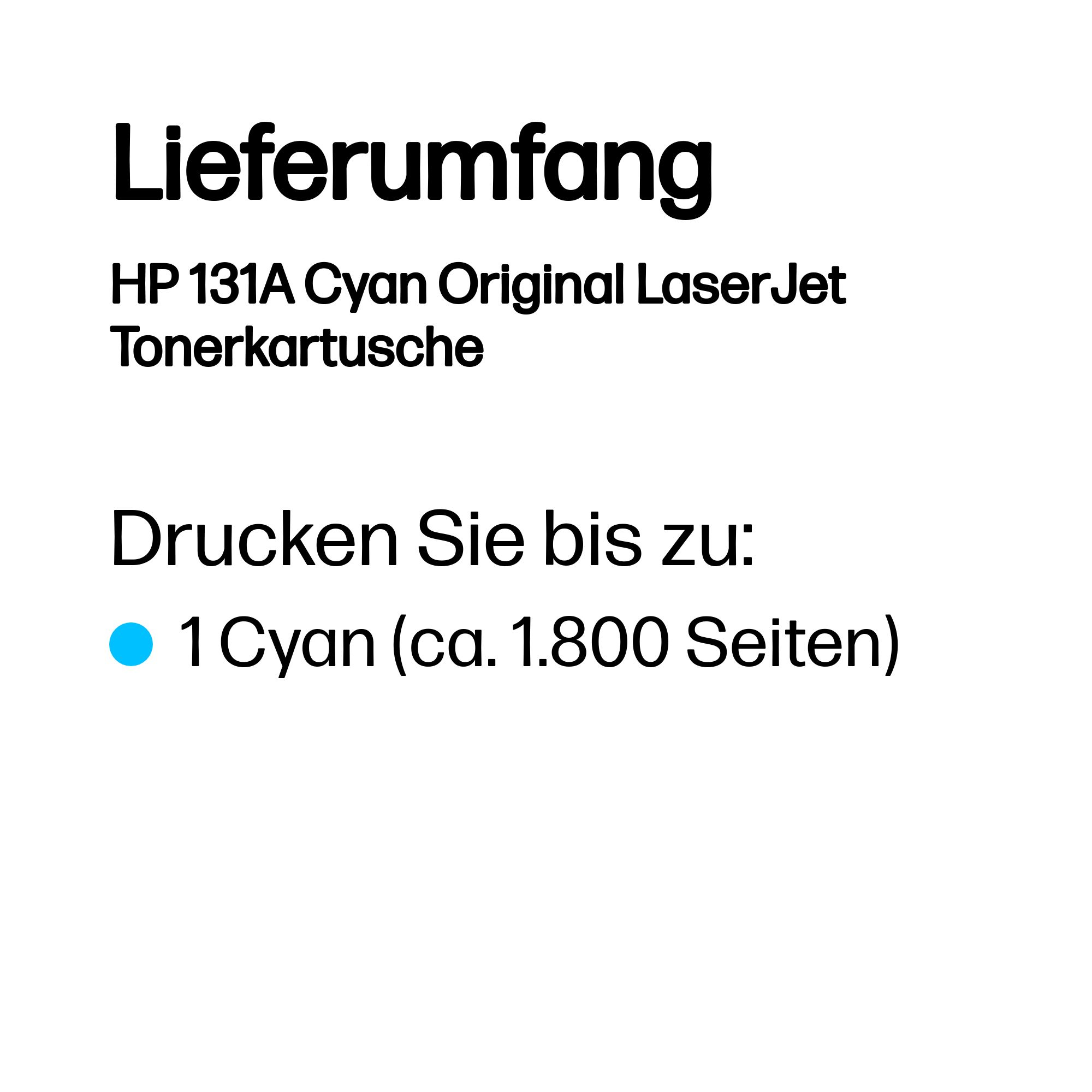 HP 131A Cyan LaserJet Tonerpatrone
