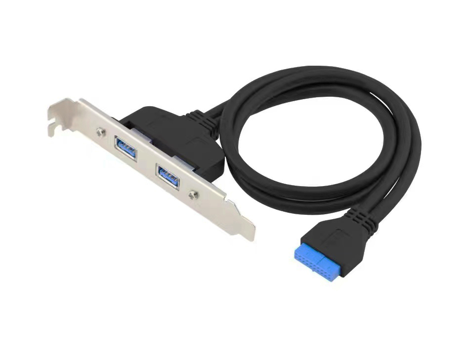 CONCEPTRONIC Slotblech 19/&shy;20-Pin->2xUSB-A3.0   Bu/&shy;Bu schwarz