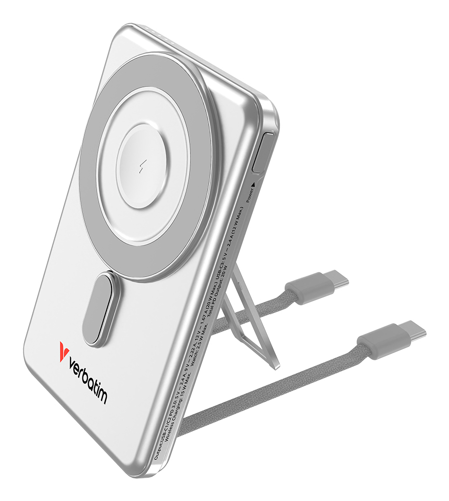 Verbatim Charge ´n´ Go 2 USB-C cables 5000 Power Bank Silver