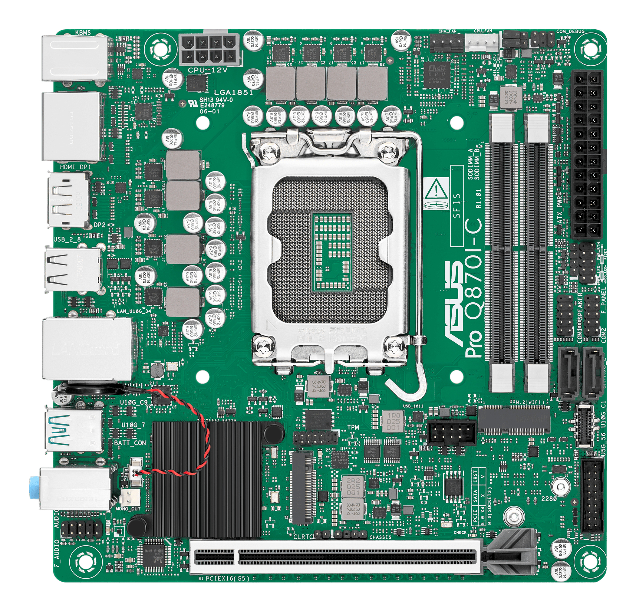 ASUS PRO Q870I-C-CSM (Intel,LGA1851,DDR5,mATX)