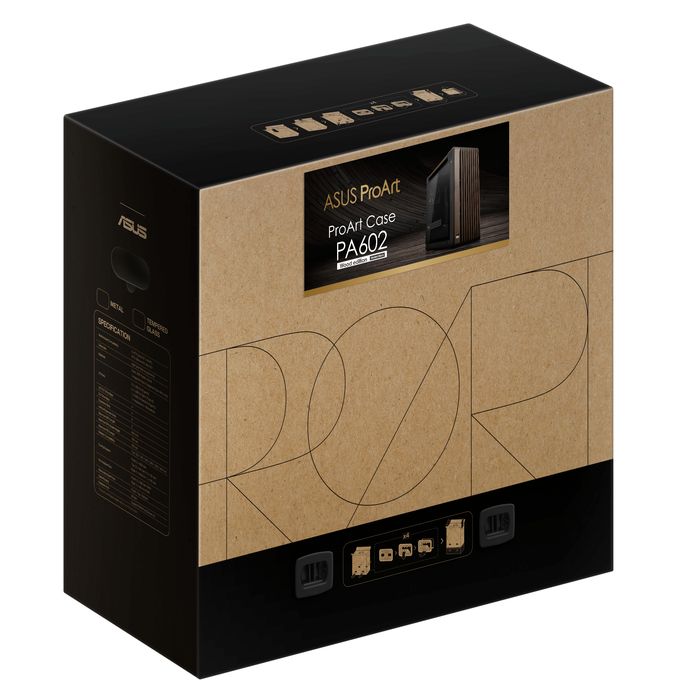 ASUS GEH PROART PA602 WALNUT WOOD TG PWM MODERN BLACK