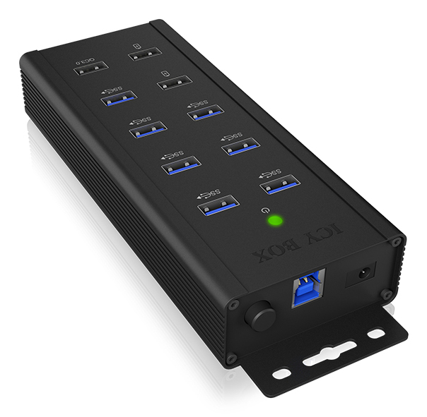 Hub 7-Port IcyBox USB 3.0 IB-HUB1703-QC3 inkl. 3 Ladeports Hub 7-Port IcyBox USB 3.0 IB-HUB1703-QC3 inkl. 3 Ladeports