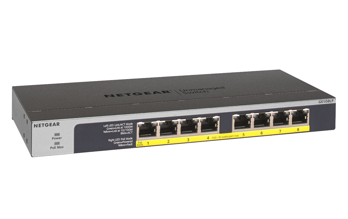 NETGEAR Switch 8x GE GS108LP-100EUS unmanaged