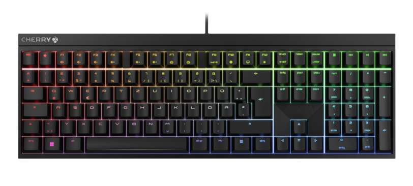 CHERRY XTRFY MX 2.0S Tastatur RGB Wired DE MX2A Rot schwarz