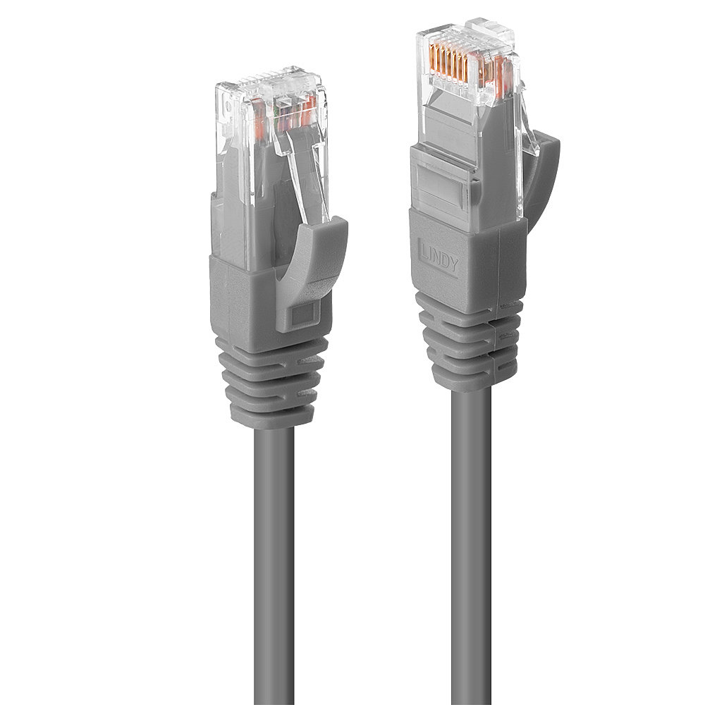 LINDY Patchkabel Cat6 UTP Premium grau 5.00m