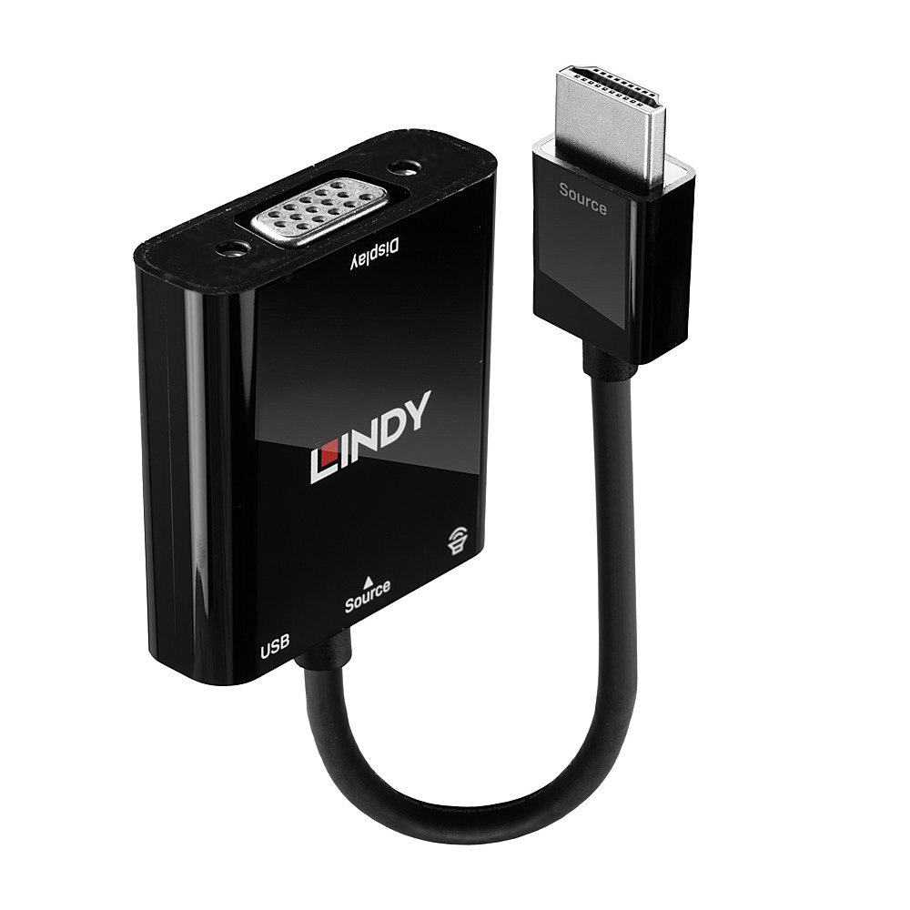 LINDY Konverter HDMI auf VGA und Audio 1080p ohne Scaling LINDY Konverter HDMI auf VGA und Audio 1080p ohne Scaling