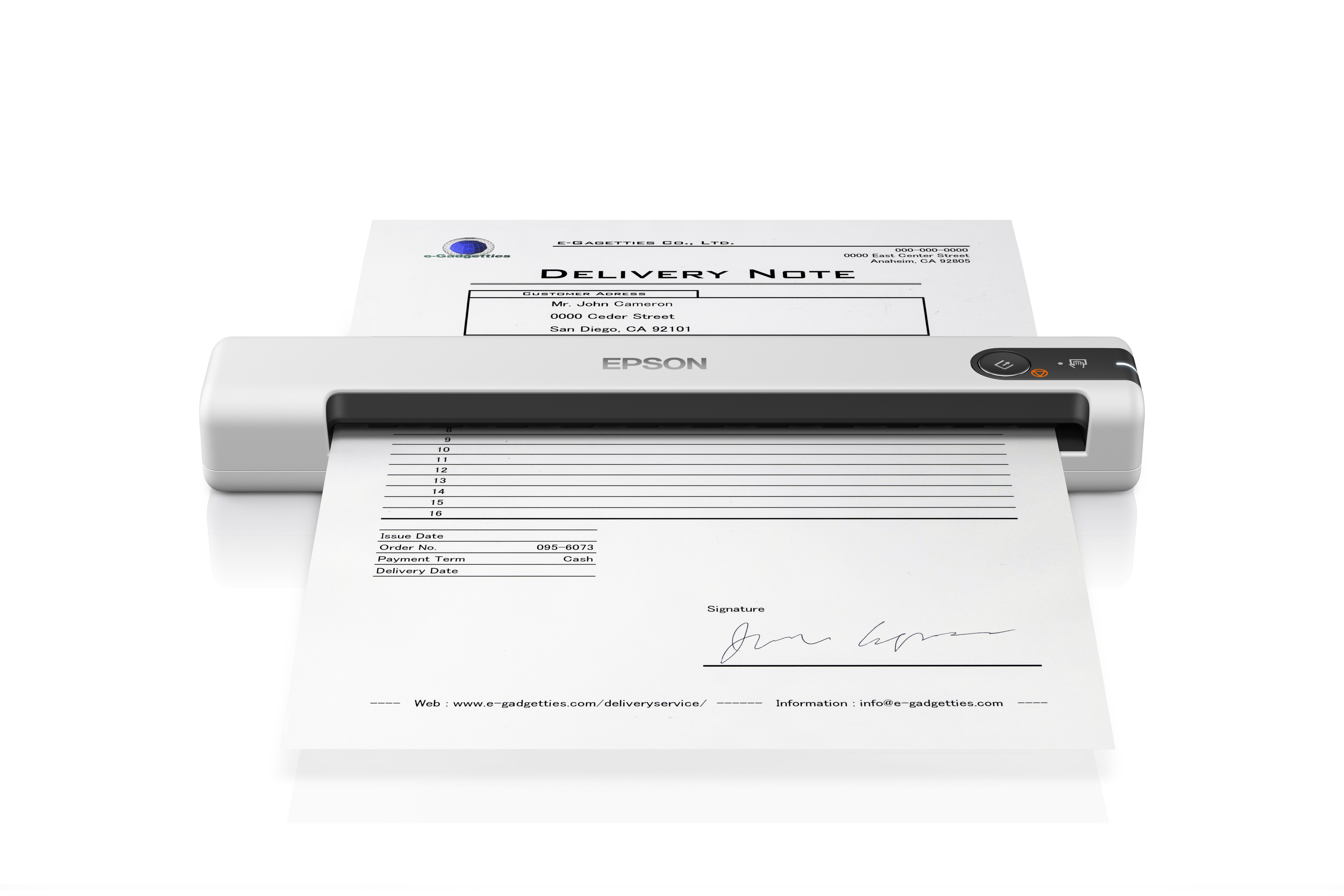 Epson WorkForce DS-70 Handheld-Scanner 600 x 600 DPI A4 Weiß