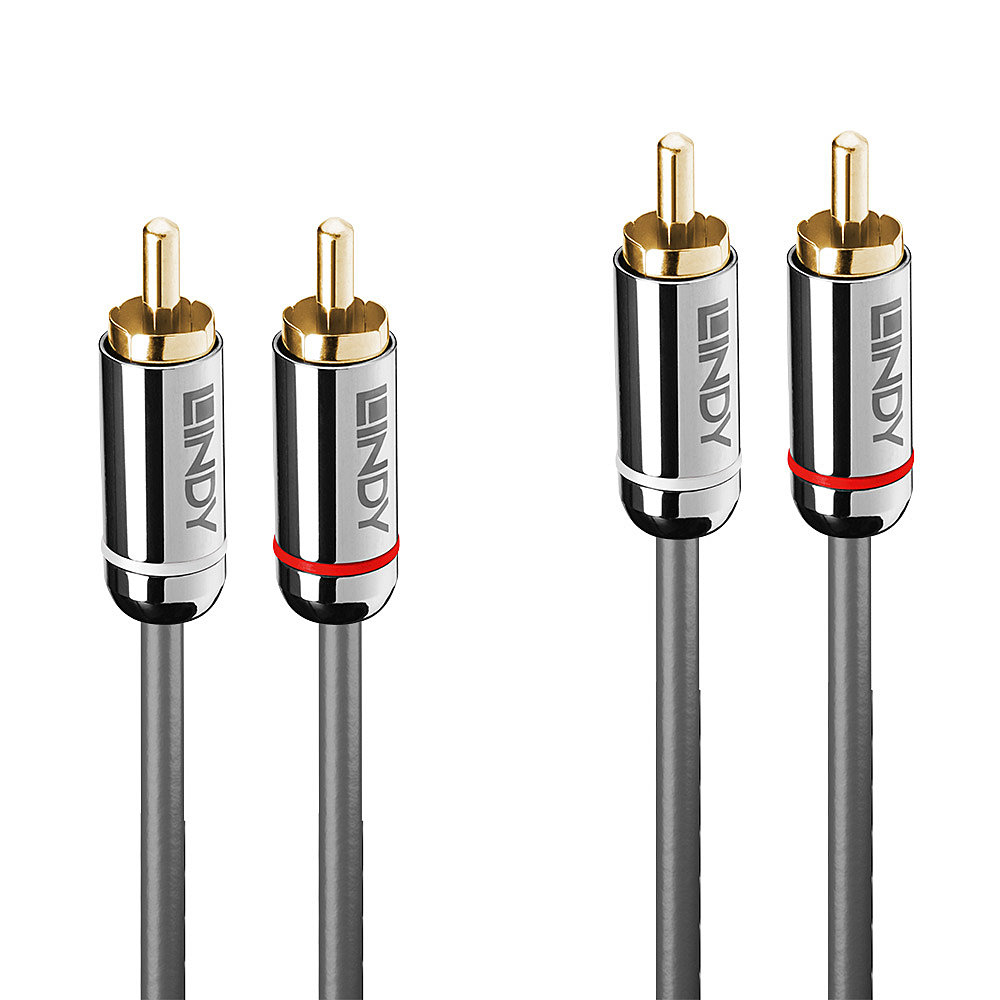 LINDY Audiokabel Dual Phono 3.5mm Cromo line 2m
