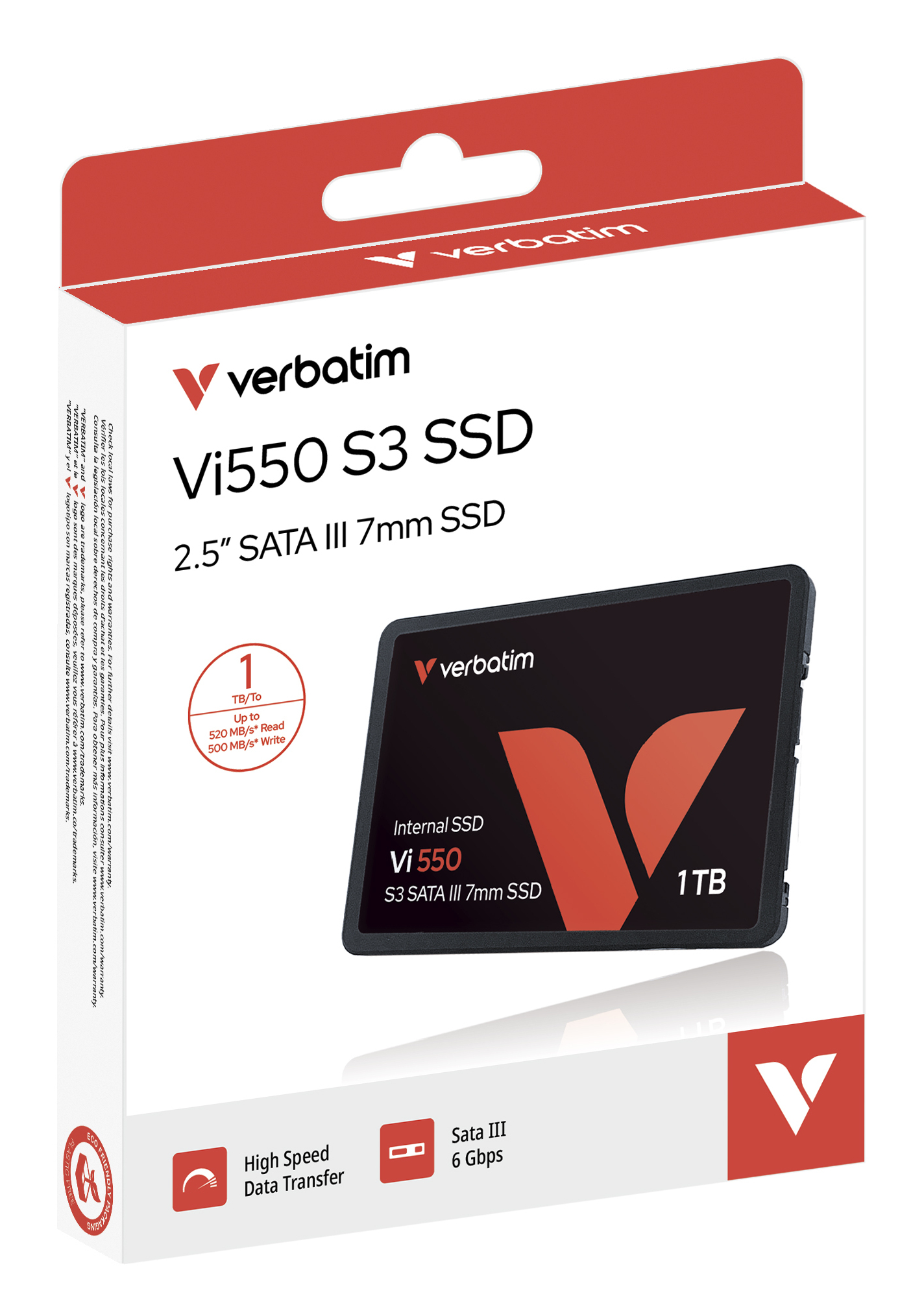 SSD 1TB Verbatim Vi550 S3 Phison 2,5" (6.3cm) SATAIII intern ret