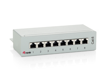 Equip Patchpanel  8xRJ45 Cat6  Desktop        250MHz RAL7035