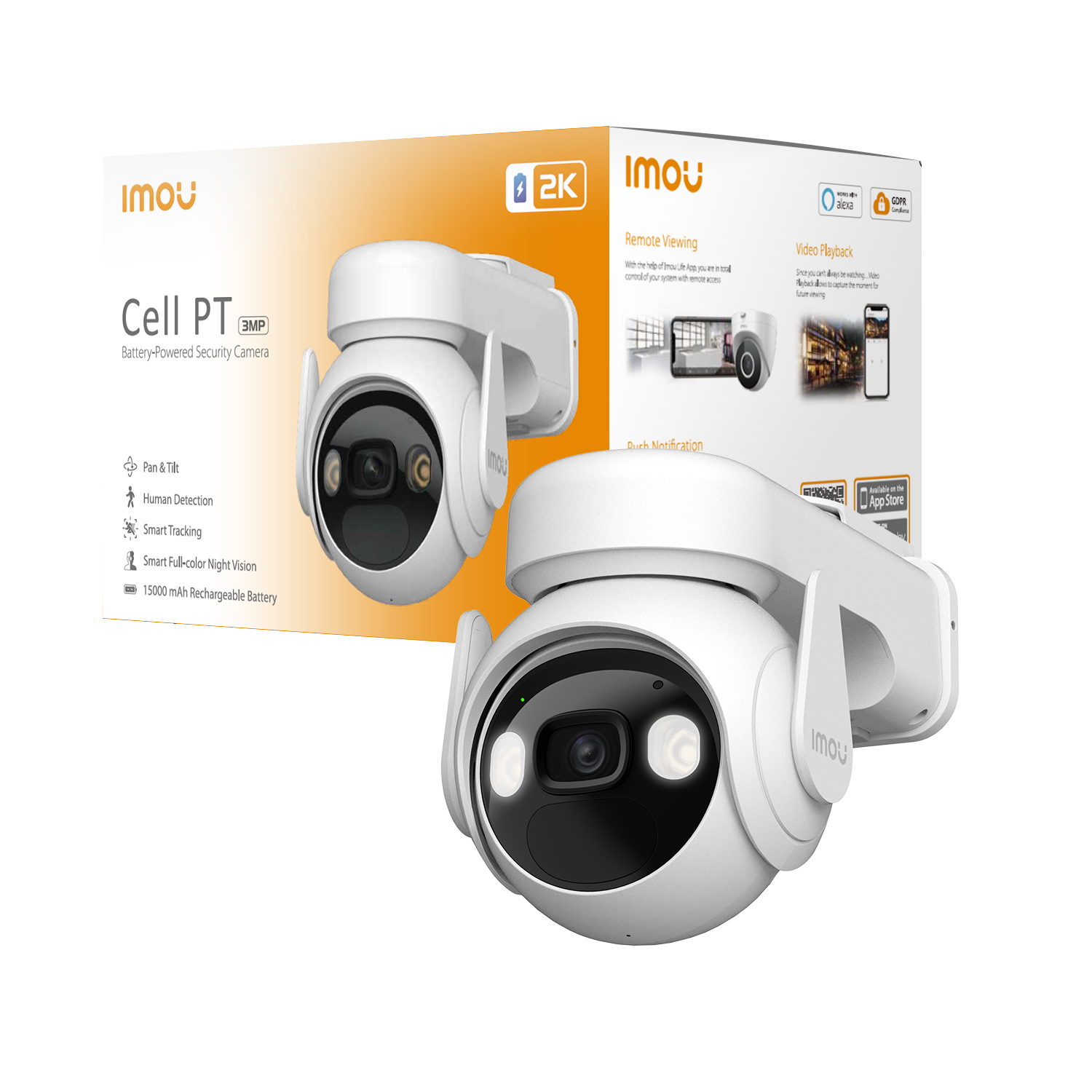 IMOU IPCam Cell PT    3MP WLAN 2K    IR 20m Webcams