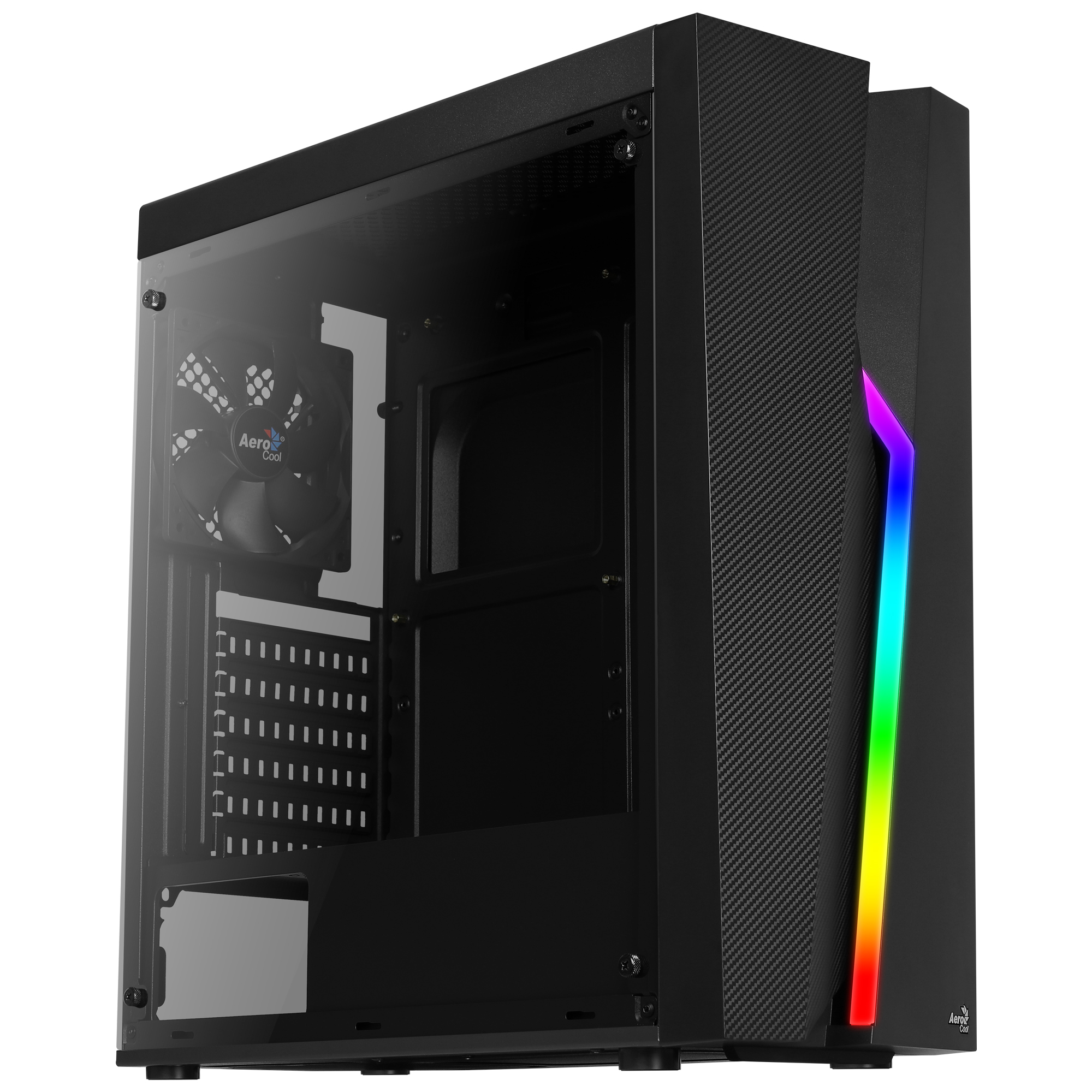 AeroCool Geh Midi Bolt Black RGB MicroATX/&shy;ATX/&shy;Mini-ITX o.N.