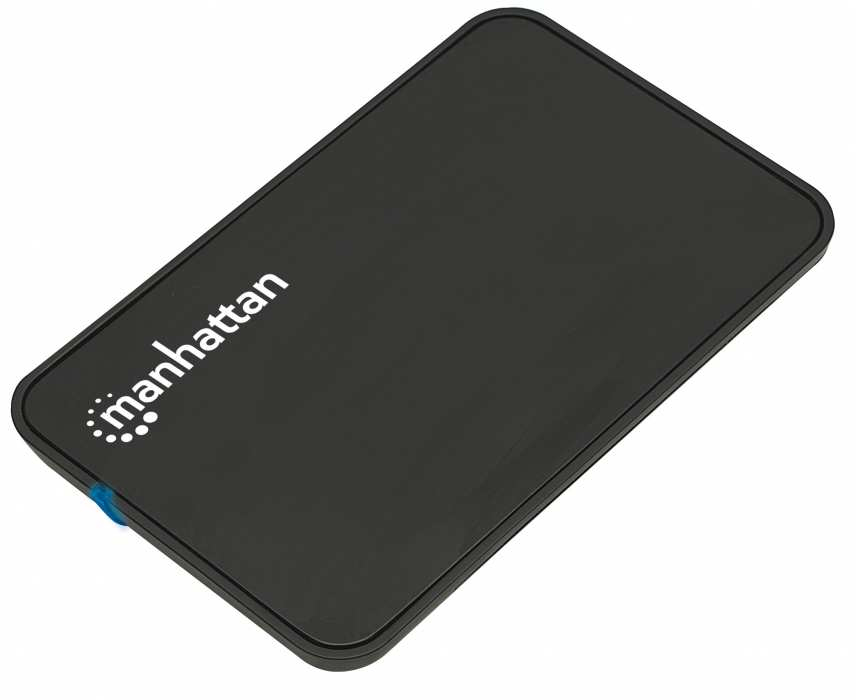 MANHATTAN Gehäuse 6,3cm SATA USB 2.0 Aluminium schwarz retail