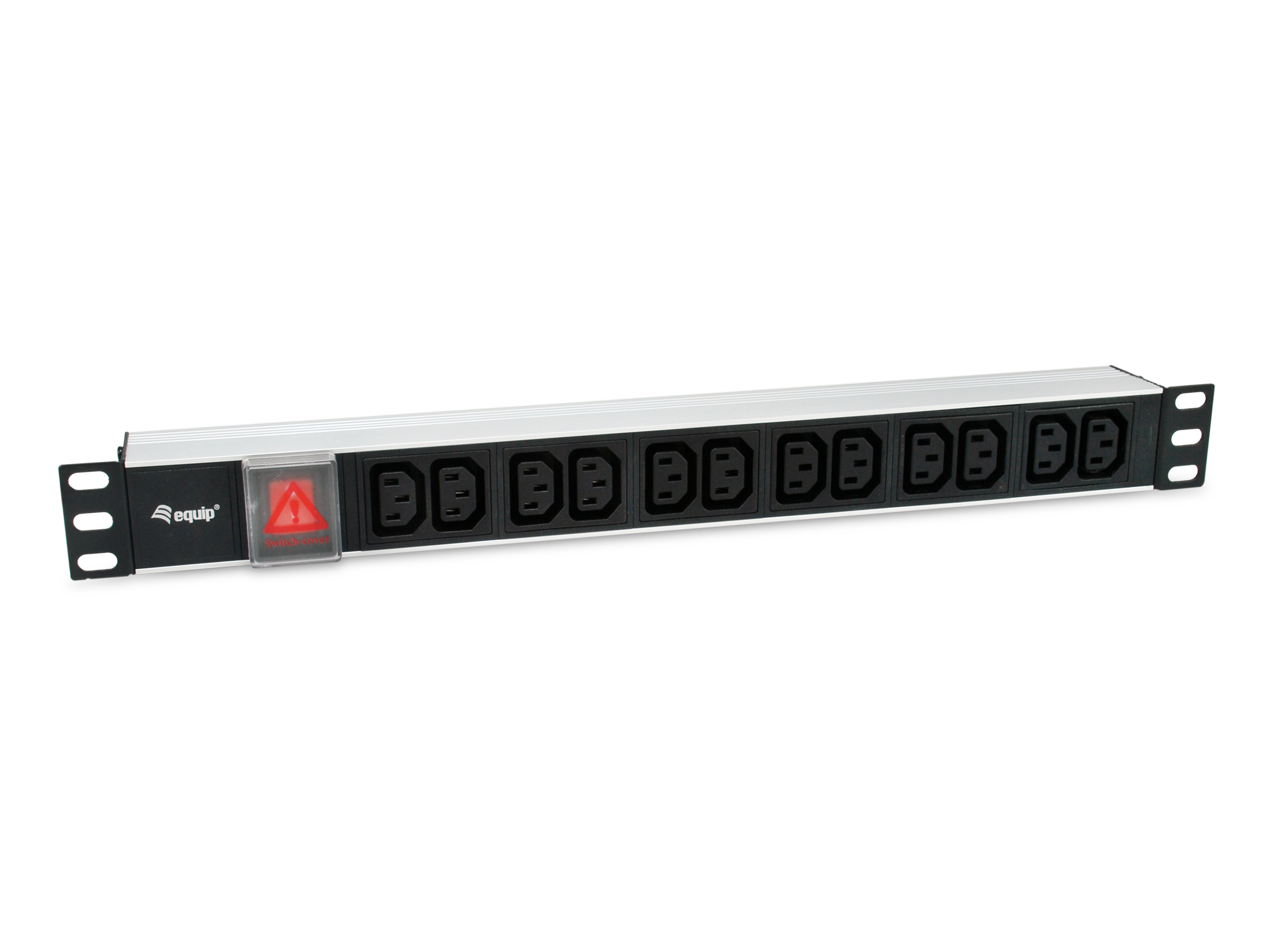 Equip 19" Steckdosenleiste 12xIEC 60320 C13+Switch sw. Alu.