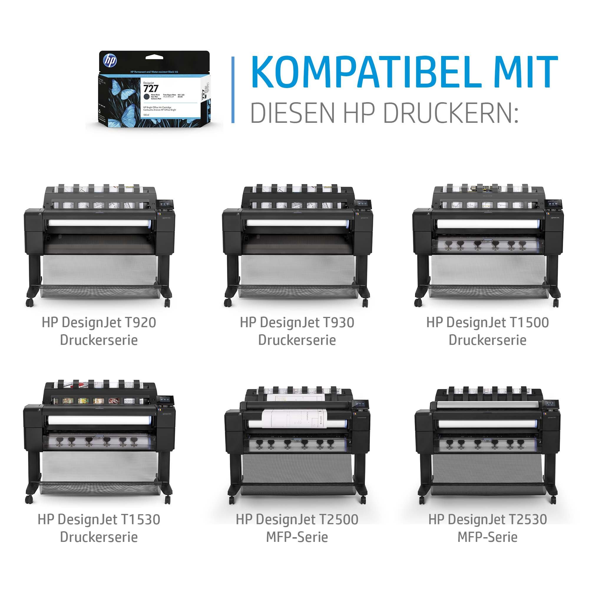 HP 727      Gelb                Tintenpatrone 130ml Patronen HP