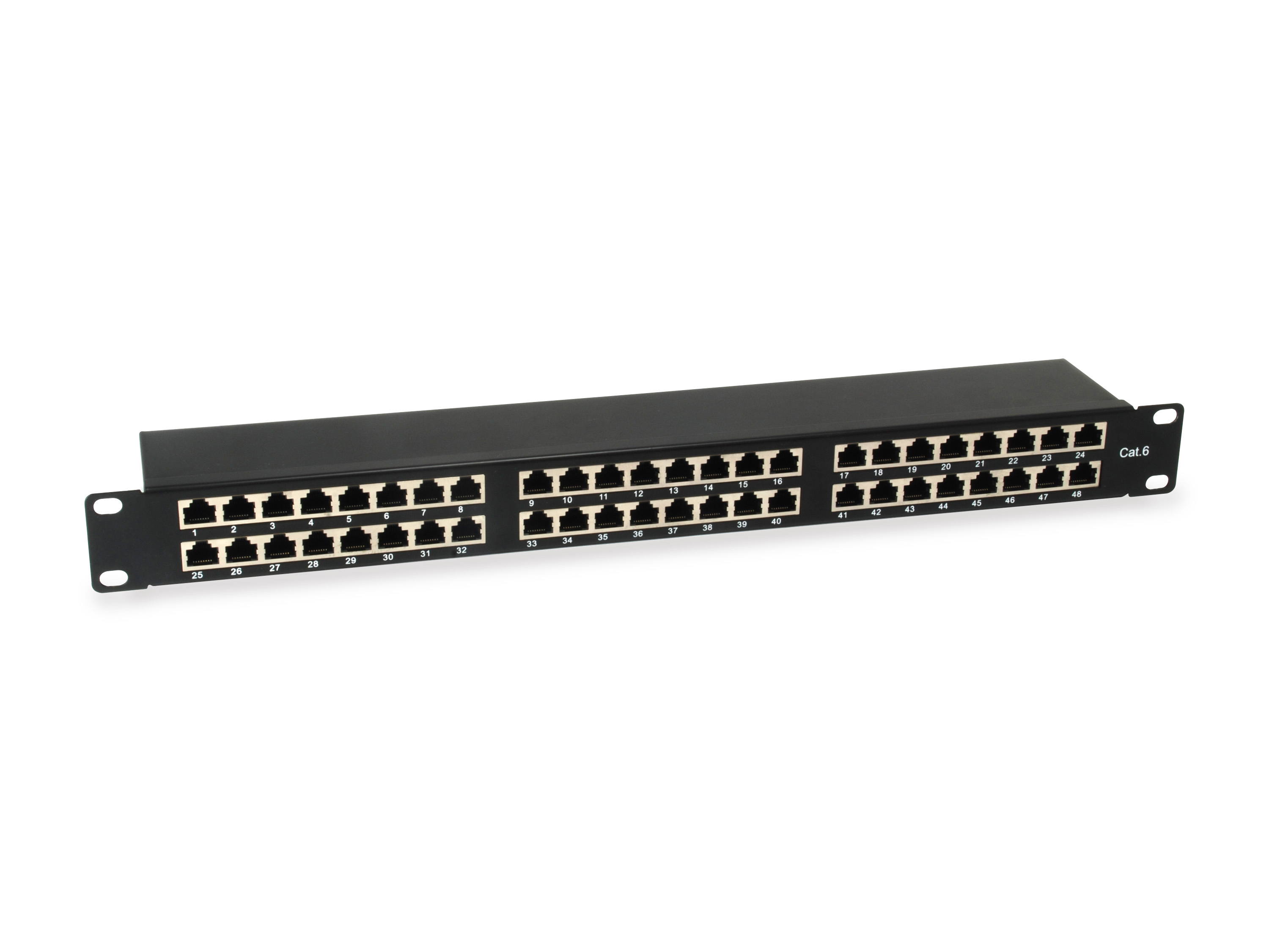 Equip 19" Patchpanel 48xRJ45 Cat6  FTP 1U     250MHz RAL9005