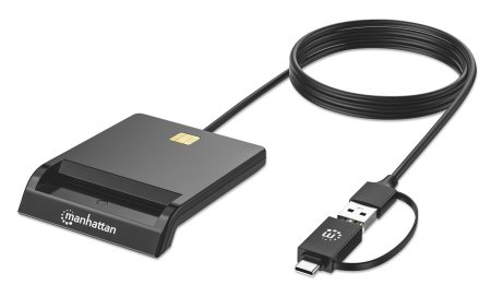 MANHATTAN Chipkartenleser mit USB-C / USB-A Kombo-Stecker