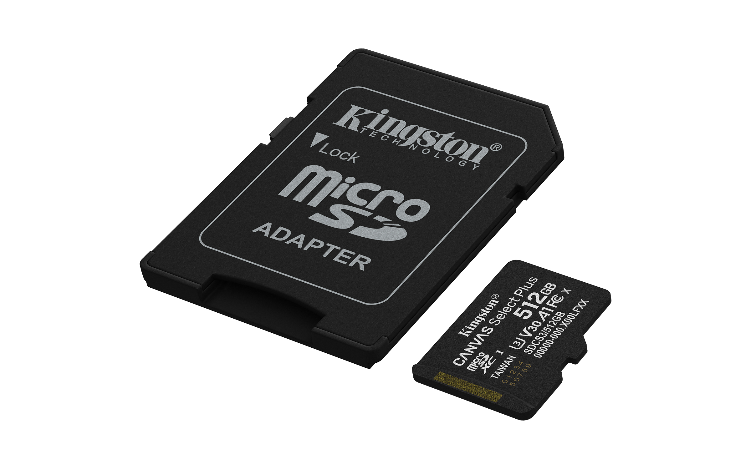 SD MicroSD Card 512GB Kingston SDXC Canvas+ Gen3 m.Adapter retail